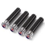 4pcs/set Maserati Logo Carbon Fiber Car Door Bolt Lock Pins Gate Lock Screws