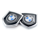 2PCS BMW Metal Car Rear Sticker Shield Trunk Emblem Badge Decal