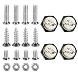 4pcs/set Jaguar Logo Stainless Steel Car License Plate Bolts