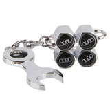 4pcs/set  Audi Car Tire Valve Caps Auto Tyre Wheel Air Covers Air Caps