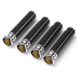 4pcs/set Porsche Logo Carbon Fiber Car Door Bolt Lock Pins Gate Lock Screws
