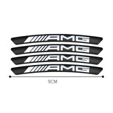 4pcs/set 9cm Mercedes Benz AMG Brabus 4 Matic Aluminum Alloy Car Wheel Rim Tyre Sticker