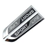 2pcs/set Skoda Sport Line Metal Car Fender Side Sticker Emblem Badge Decal