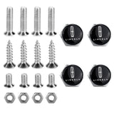 4pcs/set Lincoln Logo Stainless Steel Car License Plate Bolts