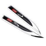 2pcs Subaru STI Logo Metal Car Sider Fender Sticker Emblem Badge