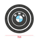 2pcs/set BMW M Power Logo PVC Waterproof Car Water Coaster