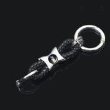 BMW M Power Logo Braided Rope Car Keychain Keyring