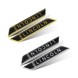 2pcs Lincoln Logo Car Fender Side Sticker Decal Emblem Badge