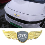 KIA Logo Metal Wings Car Front Hood Bonnet Center Sticker Emblem