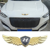 Hyundai Metal Wings Car Front Sticker Emblem Badge Decal