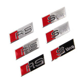 Audi RS Sline Aluminum Alloy Car Steering Wheel Sticker Nameplate Emblem Badge Decal