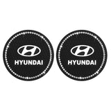 2PCS Hyundai Diamond Car Water Coaster Cup Mat