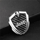 Jeep Shield Carbon Fiber Car Side Window Sticker Emblem Badge Decal