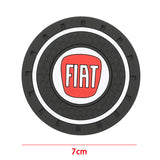 2pcs/set Fiat PVC Car Water Coaster Cup Mat