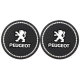 2PCS Peugeot Diamond Car Water Coaster Cup Mat