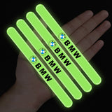 4pcs BMW M Performance Luminous Car Door Bumper Strip Anti-collision Protection Sticker