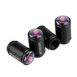 4pcs/set SAAB Logo Matte Car Air Valve Stem Caps Auto Tyre Valve Covers