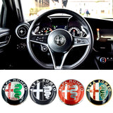 40mm Alfa Romeo Logo Allloy Car Steering Wheel Sticker Decal