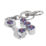 4pcs/set SAAB Logo Car Air Valve Stem Cap Auto Tyre Valve Covers with Wrench
