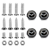 4pcs/set Mazda Logo Stainless Steel Car License Plate Bolts