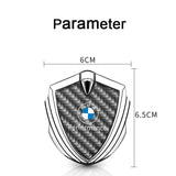 BMW Shield Carbon Fiber Car Side Window Sticker Emblem Badge Decal