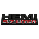 Dodge HEMI 5.7 6.4 LITER Metal/ABS Car Side Sticker Emblem Badge