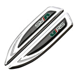 2pcs Skoda VRS Metal Car Fender Side Stickers Badge Decals