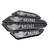 4pcs/set MINI Cooper Carbon Fiber Car Door Anti-Scratch Sticker Door Side Protection Bumper Strips