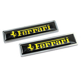 2pcs/set Ferrari Logo Metal Car Side Sticker Auto Emblem Badge