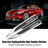 2pcs Skoda VRS Logo Metal Car Side Fender Emblem Stickers
