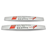 2pcs Audi RS Sline Motorsport Logo Metal Car Fender Side Badge Decal Rear Emblem Sticker