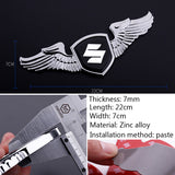 Suzuki Angle Wings Metal Car Front Hood Bonnet Sticker Emblem Badge