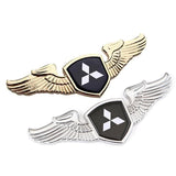 Mitsubishi Angle Wings Metal Car Front Hood Bonnet Sticker Emblem Badge
