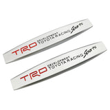 2pcs Toyota TRD Metal Car Fender Side Badge Decal Rear Emblem Sticker