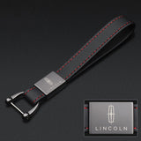Lincoln PU Leather Car Logo Keychain