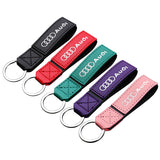 Audi PU Leather Metal Car Logo Keychain