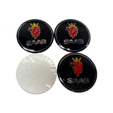 4pcs/set 56mm SAAB Car Wheel Center Hub Sticker Decal
