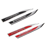 2pcs Ford RS Ecoboost Logo Metal Car Side Fender Sticker Emblem Badge Decal Decoration