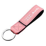 Audi PU Leather Metal Car Logo Keychain