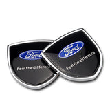 2PCS Ford Wolf Metal Car Side Sticker Auto Emblem Badge Decal