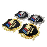 2PCS BMW M Power Metal Car Rear Sticker Shield Trunk Emblem Badge Decal