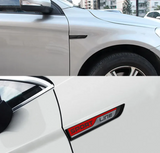 2pcs/set Skoda Sport Line Metal Car Fender Side Sticker Emblem Badge Decal