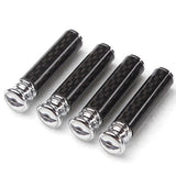 4pcs/set MINI Cooper Logo Carbon Fiber Car Door Bolt Lock Pins Gate Lock Screws