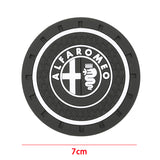 2pcs/set Alfa Romeo PVC Car Water Coaster Cup Mat