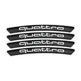 4pcs/set 9cm Audi Sline Quattro Aluminum Alloy Car Wheel Rim Tyre Sticker