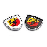2pcs 39x39mm Abarth Shield Metal Car Window Sticker Emblem Badge Decal