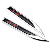 2pcs Dodge RT Logo Metal Car Sider Fender Sticker Emblem Badge