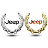 Jeep Wheat Metal Car Window Sticker Emblem Badge Decal