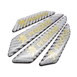 4pcs/set Peugeot Carbon Fiber Car Door Anti-Scratch Sticker Door Side Protection Bumper Strips