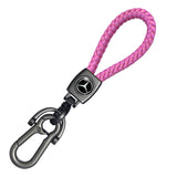 Mercedes Benz Braided Rope Car Keychain Keyring Pendant